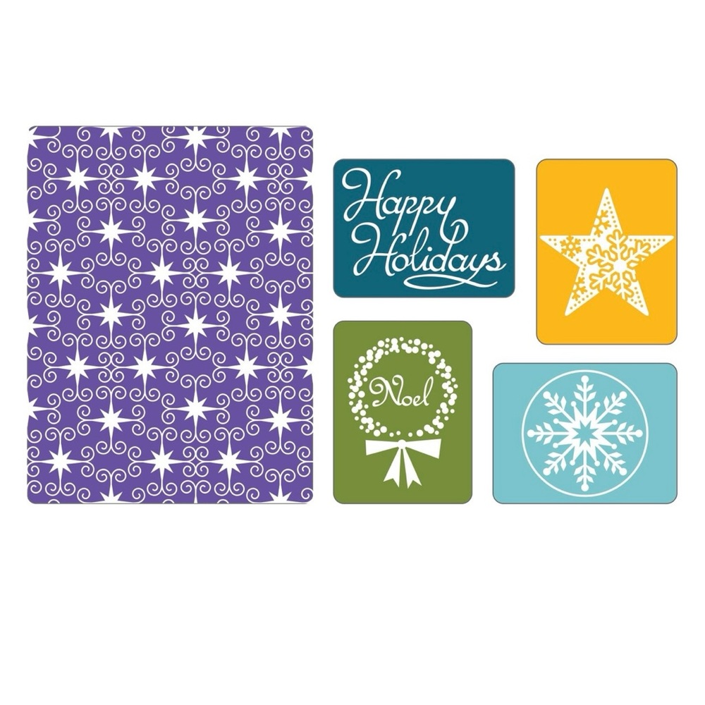 Sizzix Textured Impressions Embossing Folders 5PK - Winter Set #3